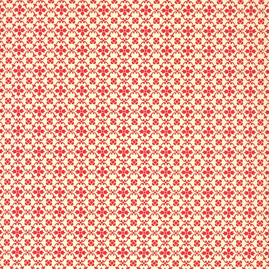Red Kitchen Flower Print Italian Paper ~ Carta Varese Italy